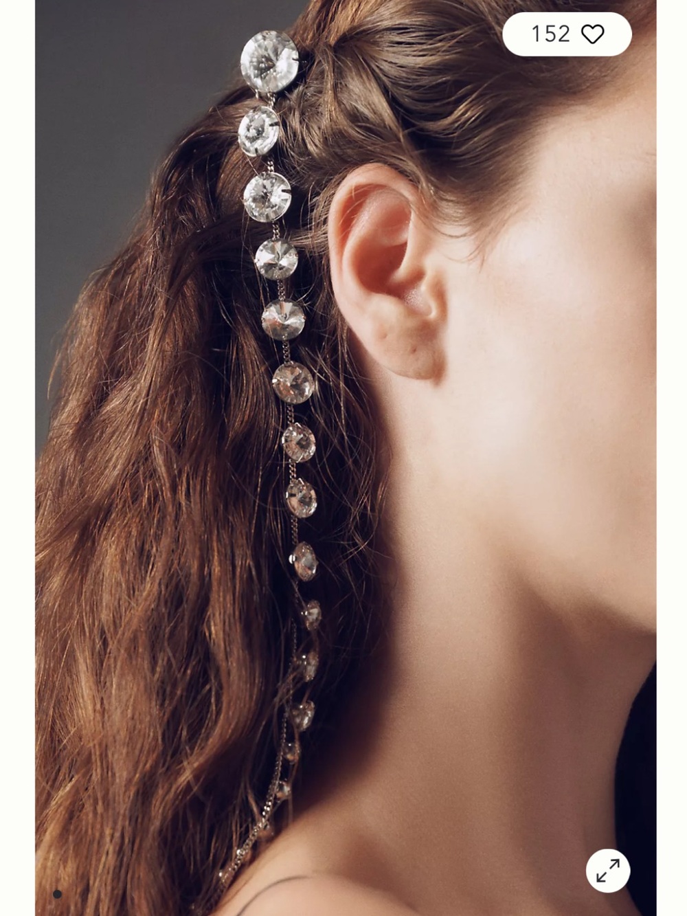 NWOT Anthropologie Lelet NY Crystal Spine Swarovski Crystal Hair Comb